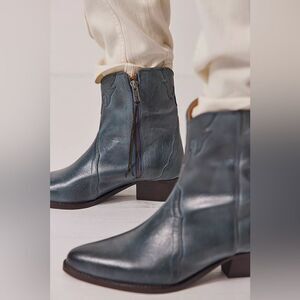 Free People New Frontier Western Boot Turquoise 10